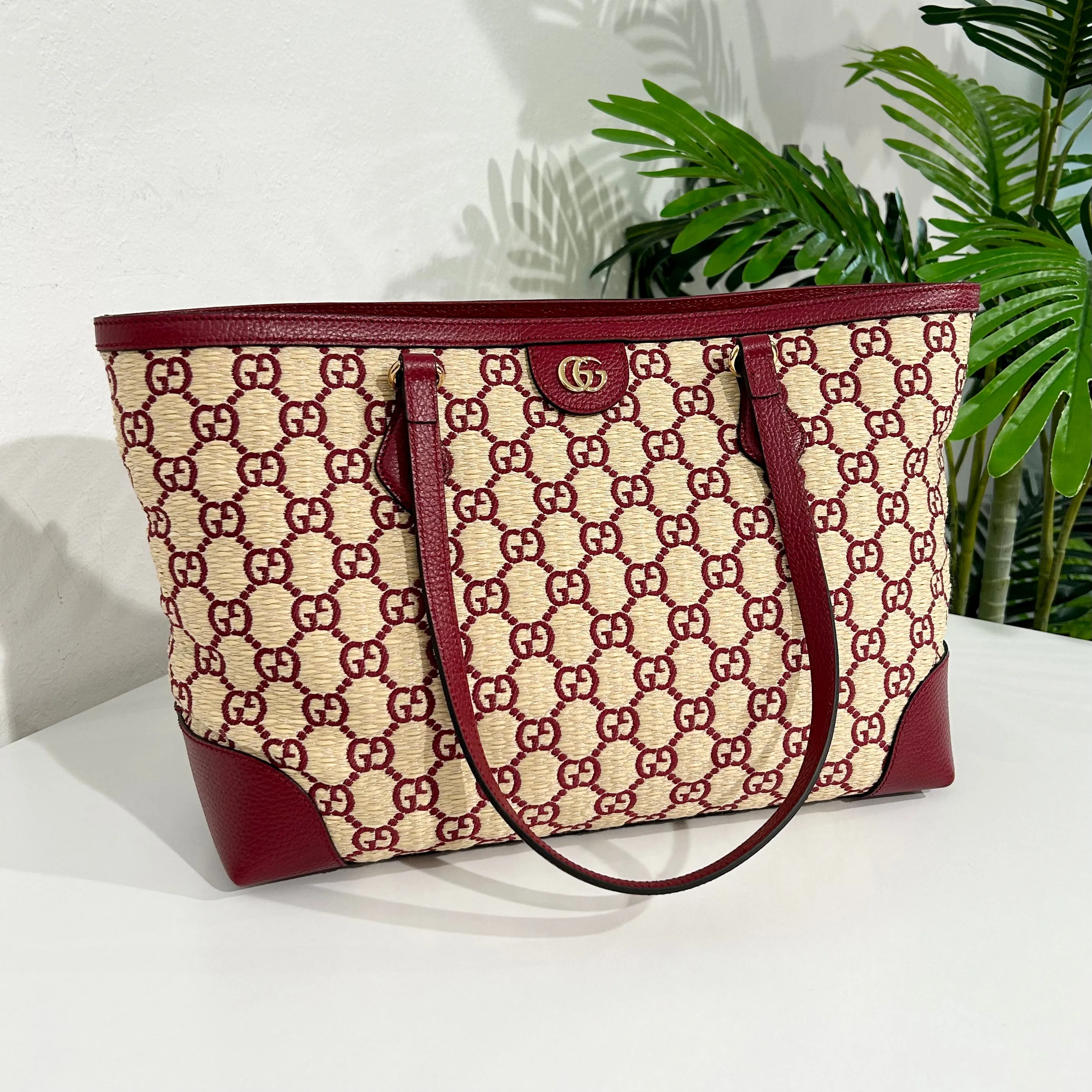 Gucci Raffia Tote