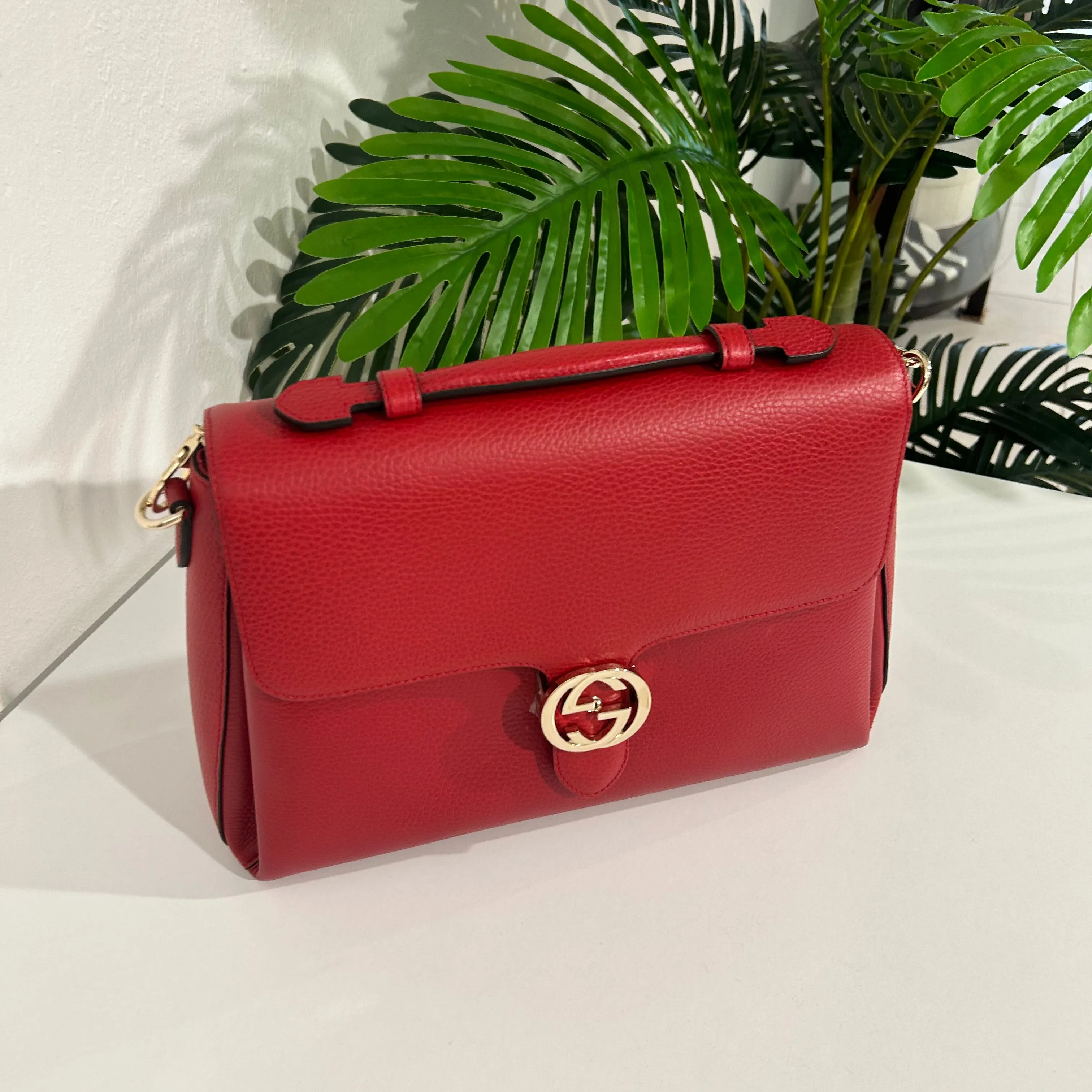Gucci Red Dollar Handle Bag