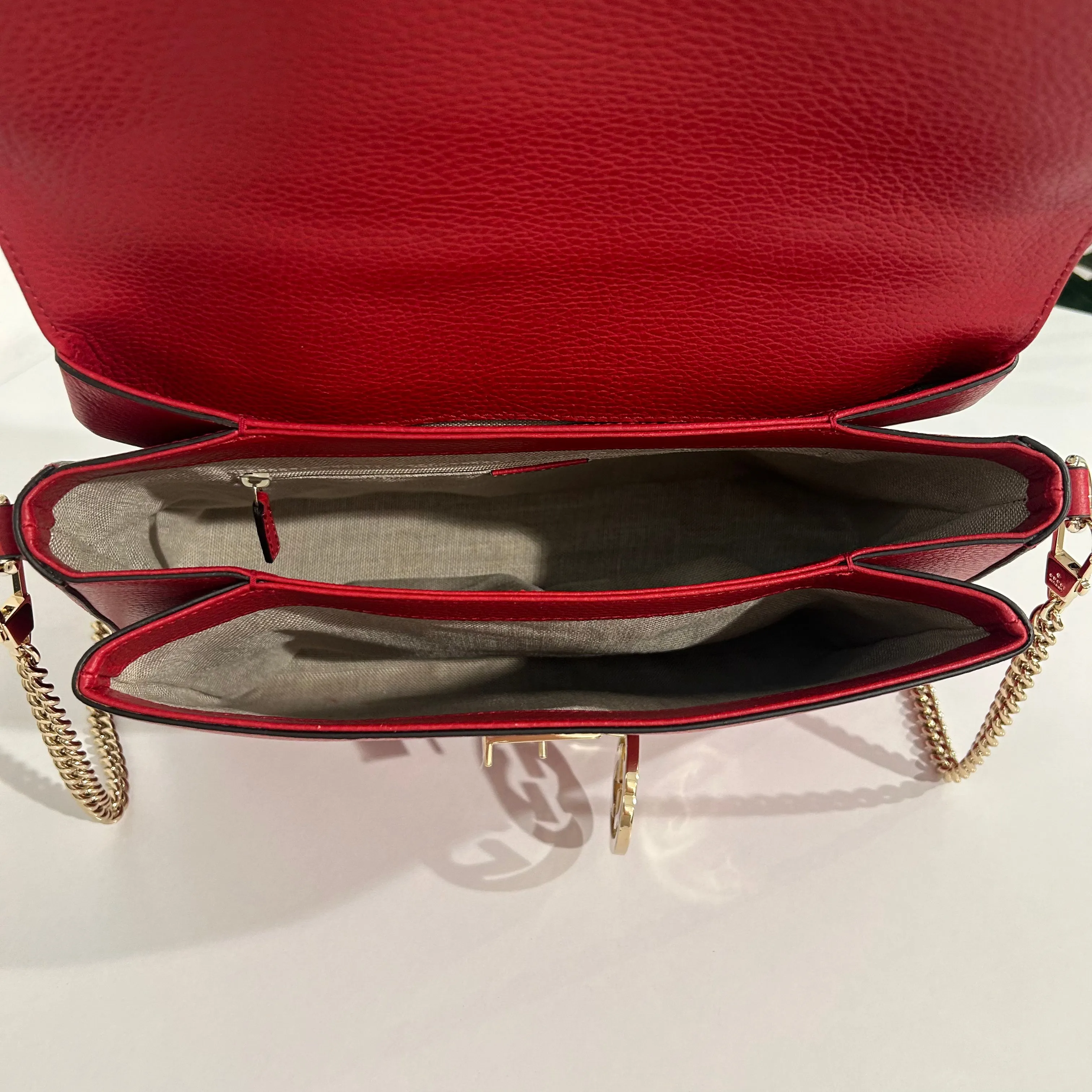 Gucci Red Dollar Handle Bag