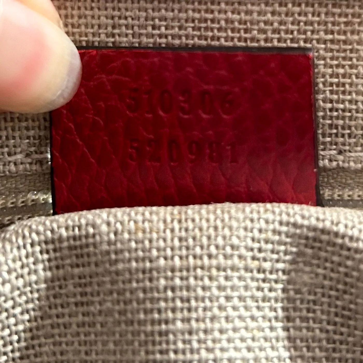 Gucci Red Dollar Handle Bag