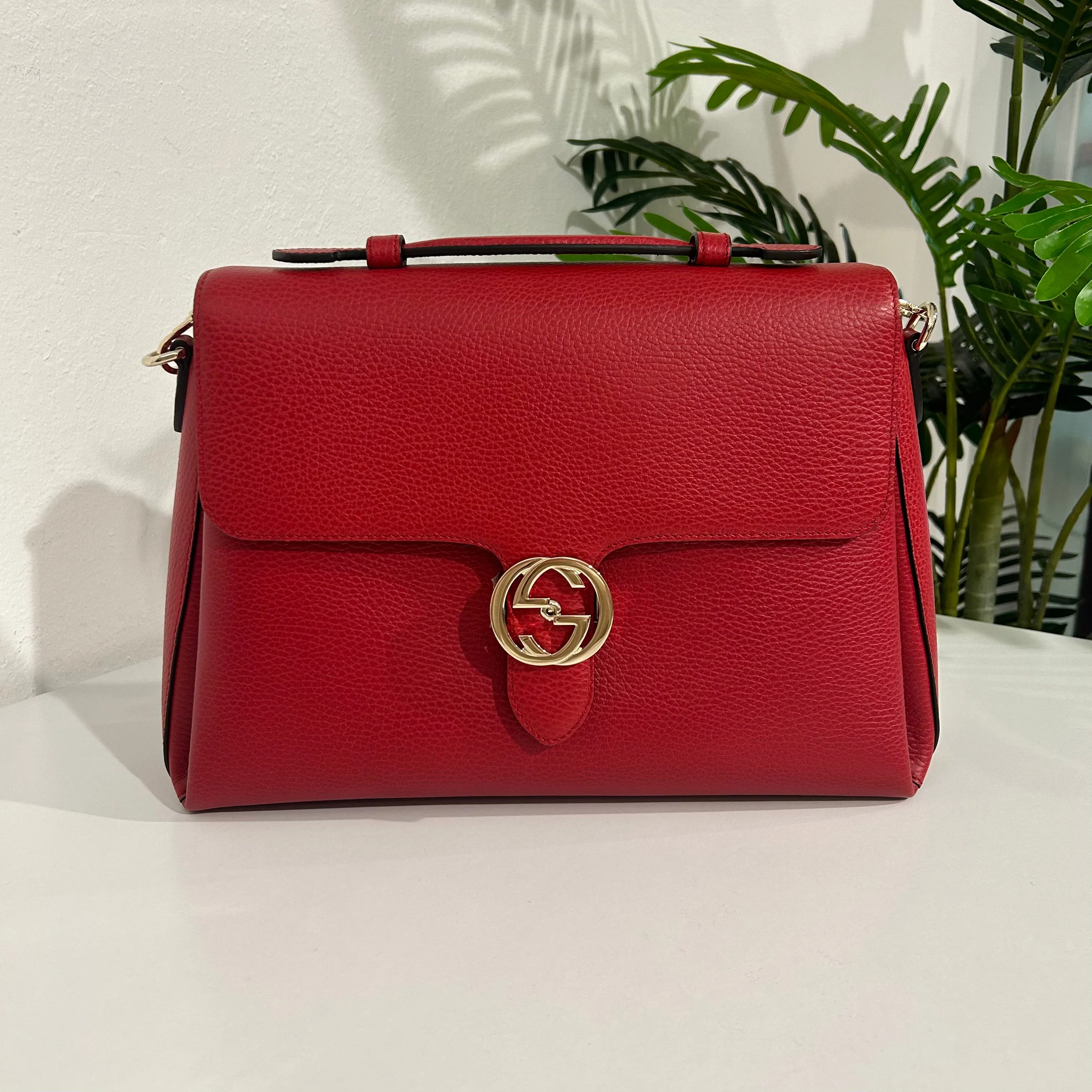 Gucci Red Dollar Handle Bag