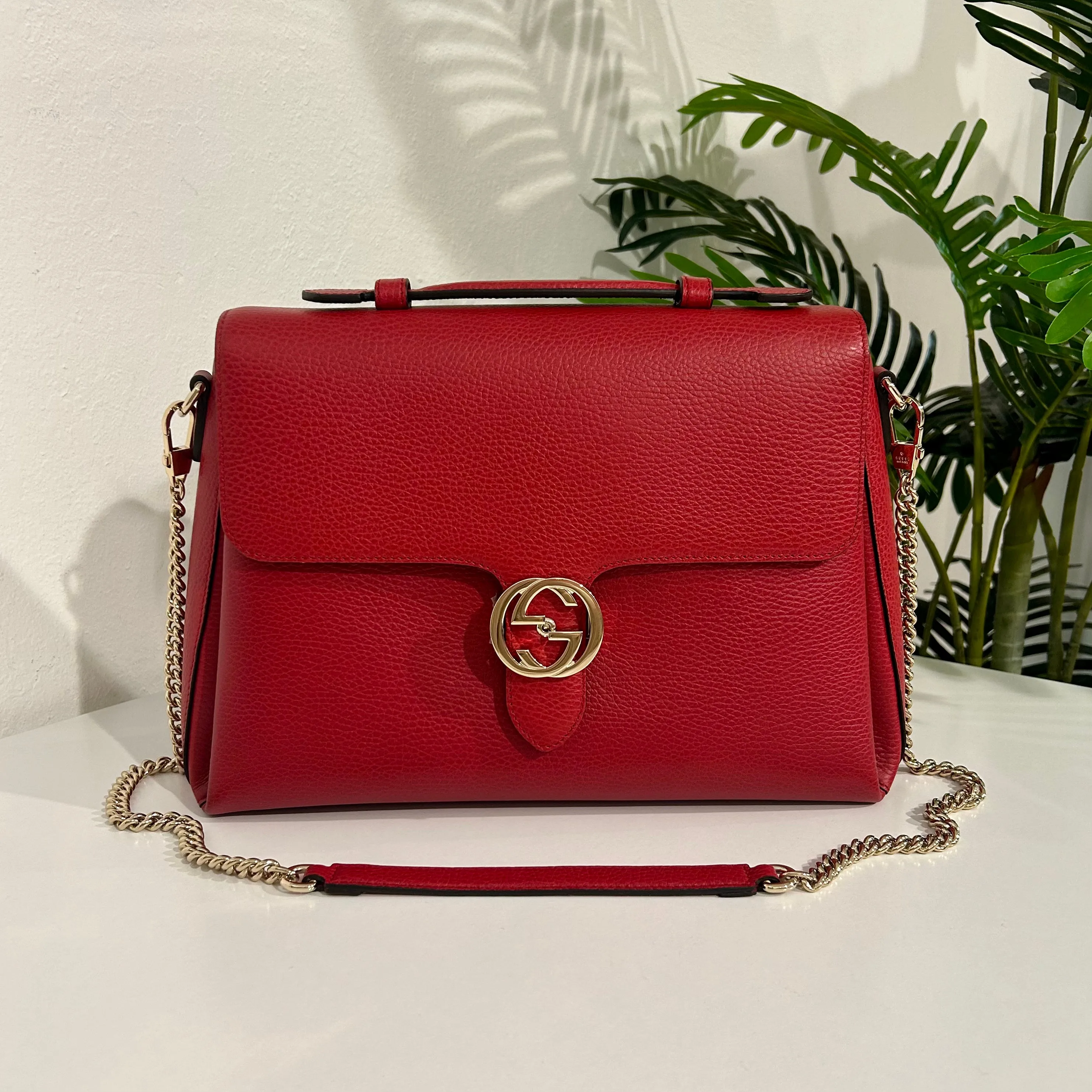 Gucci Red Dollar Handle Bag