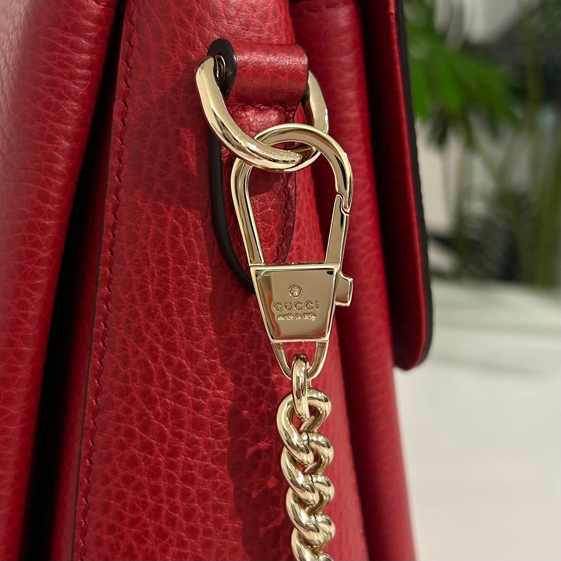 Gucci Red Dollar Handle Bag