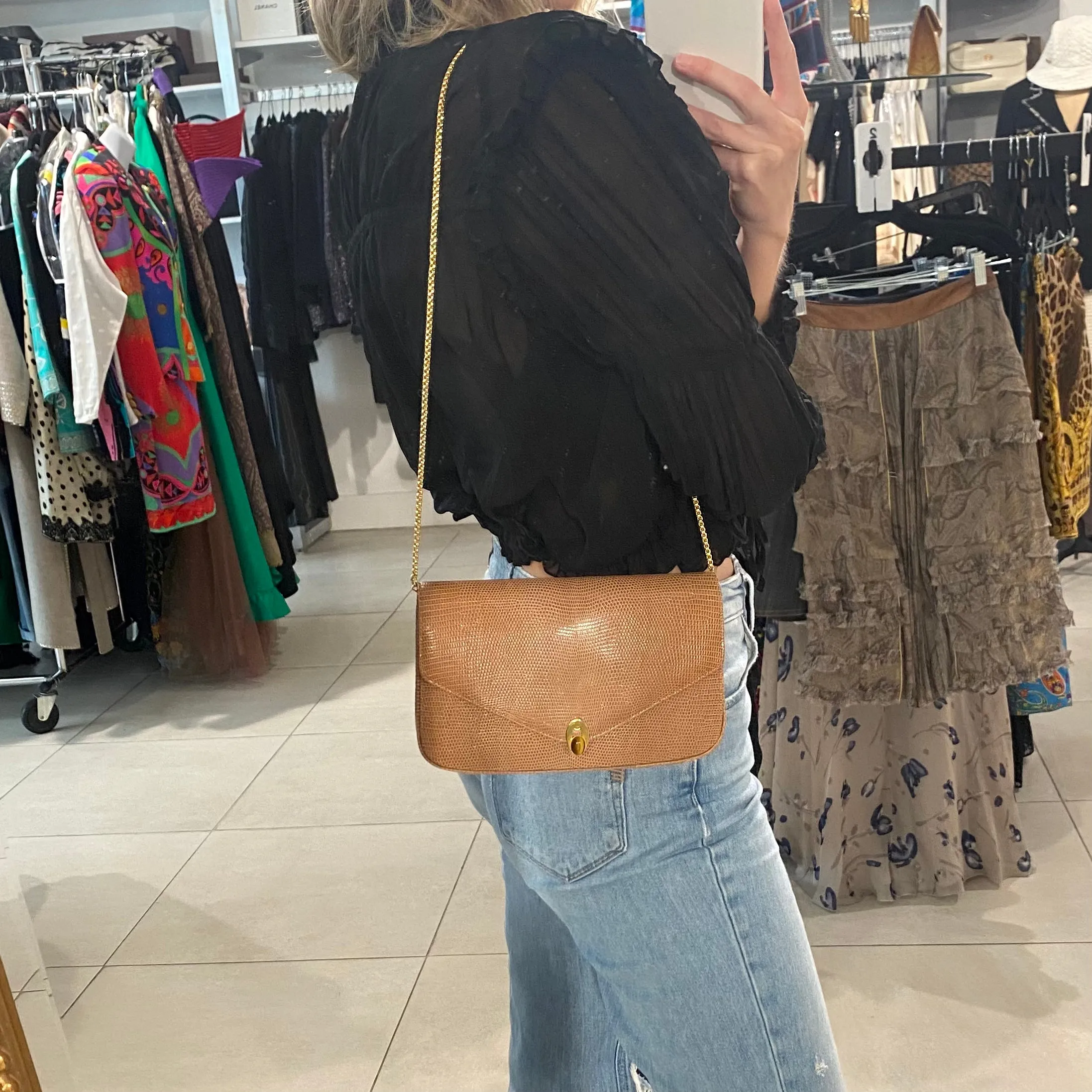 Gucci Vintage Lizard Purse