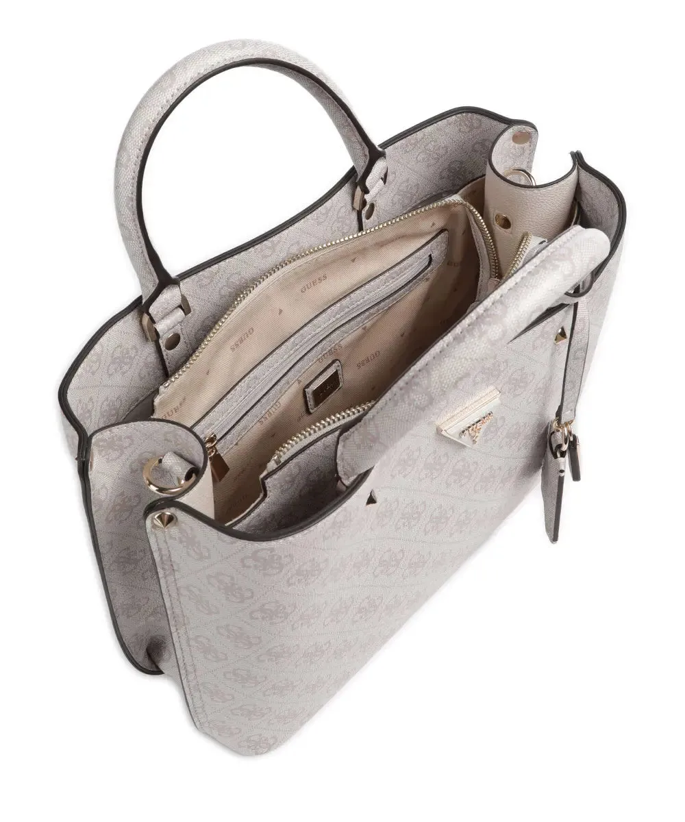 Guess Meridian Girlfriend Satchel - Dove Logo