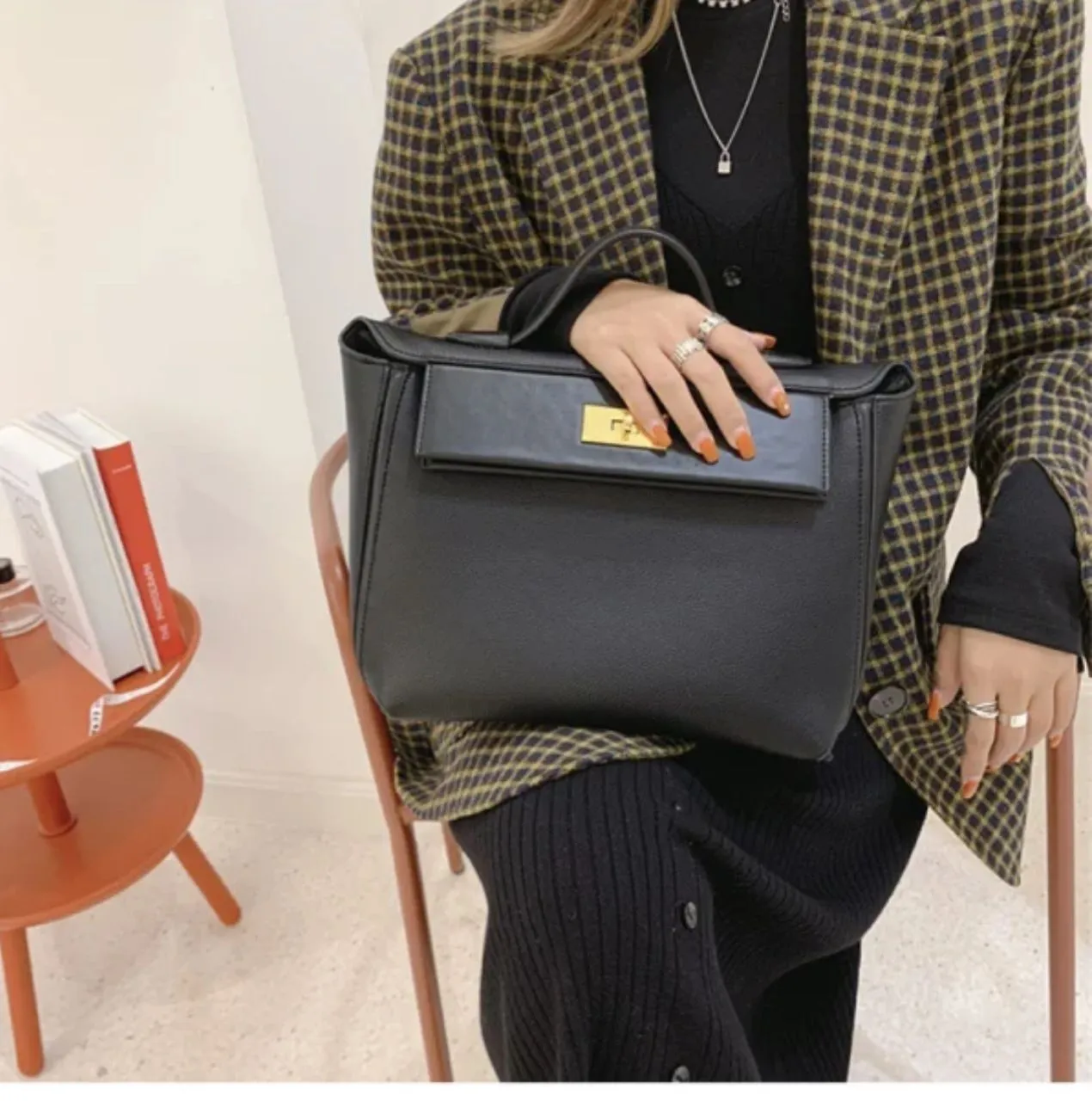 Hermes Kelly Mini Handbag - Premium Quality with Branded Packing (Black)
