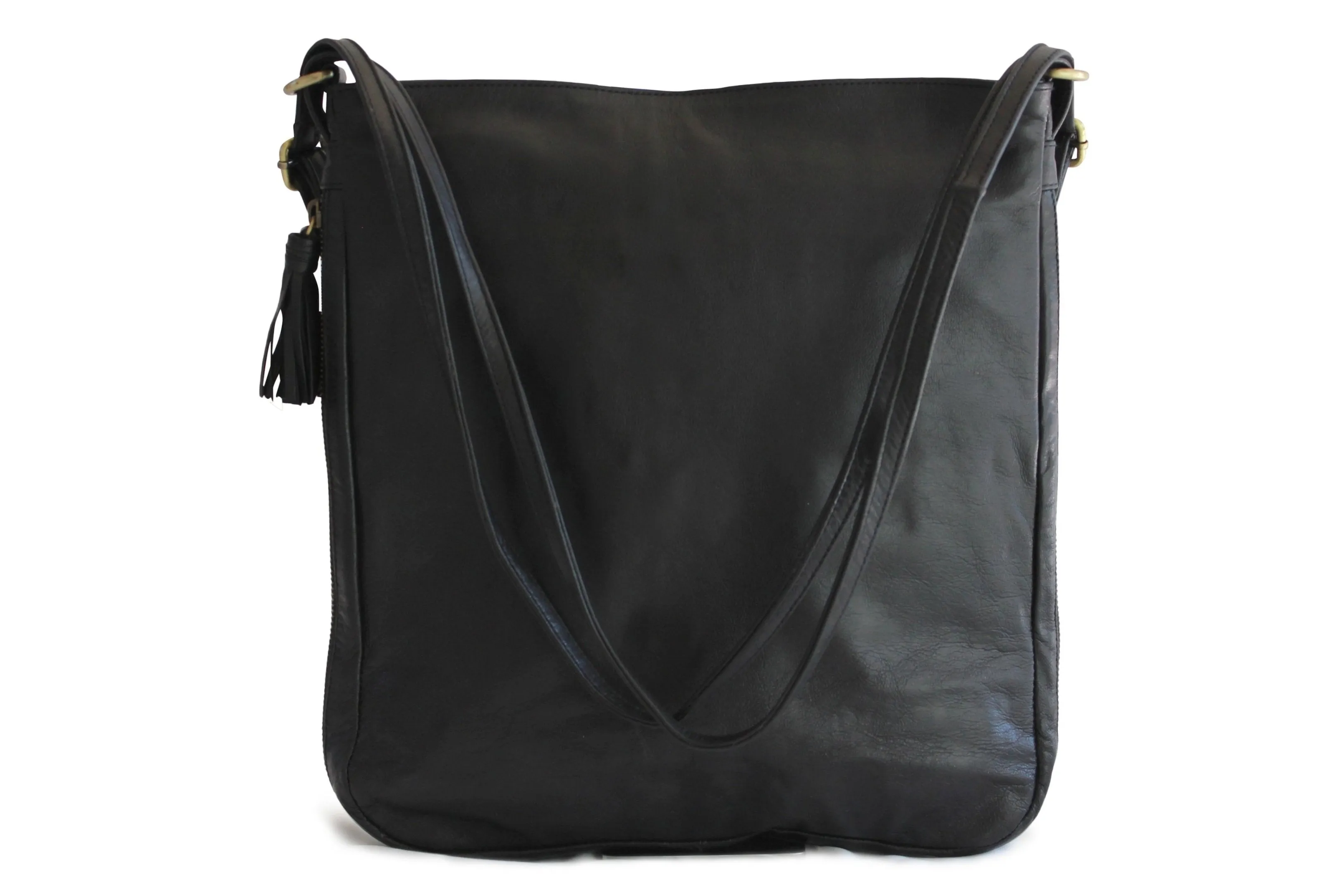 ISABEL LEATHER BACKPACK IN BLACK