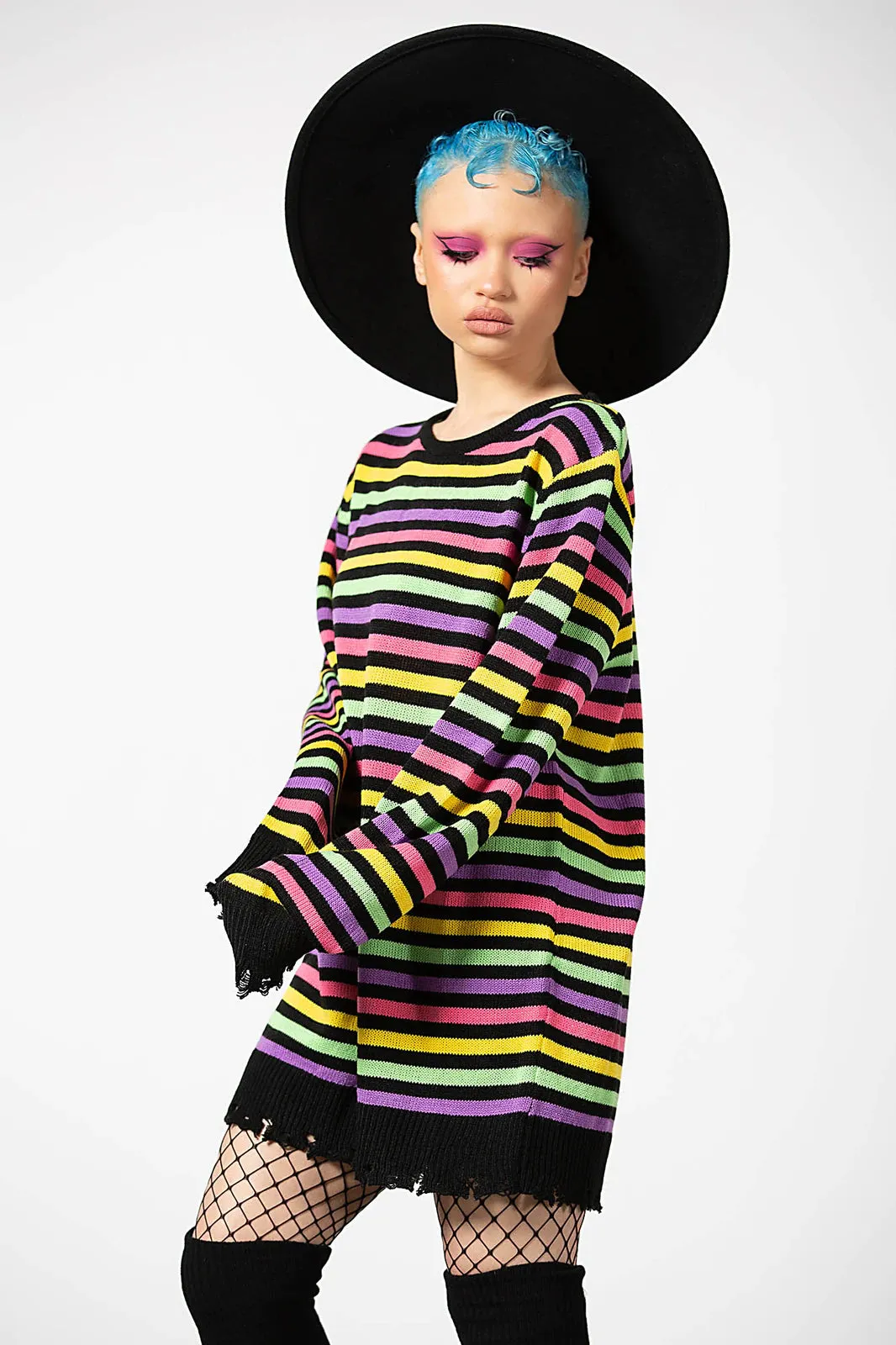 Killstar Rainbow Warrior Knit Sweater
