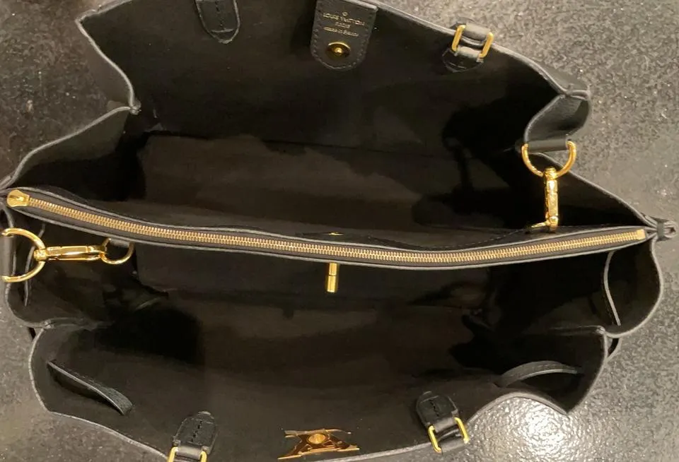 Lockmeto Leather Satchel Crossbody Bag Black  (Authentic Pre-Owned)