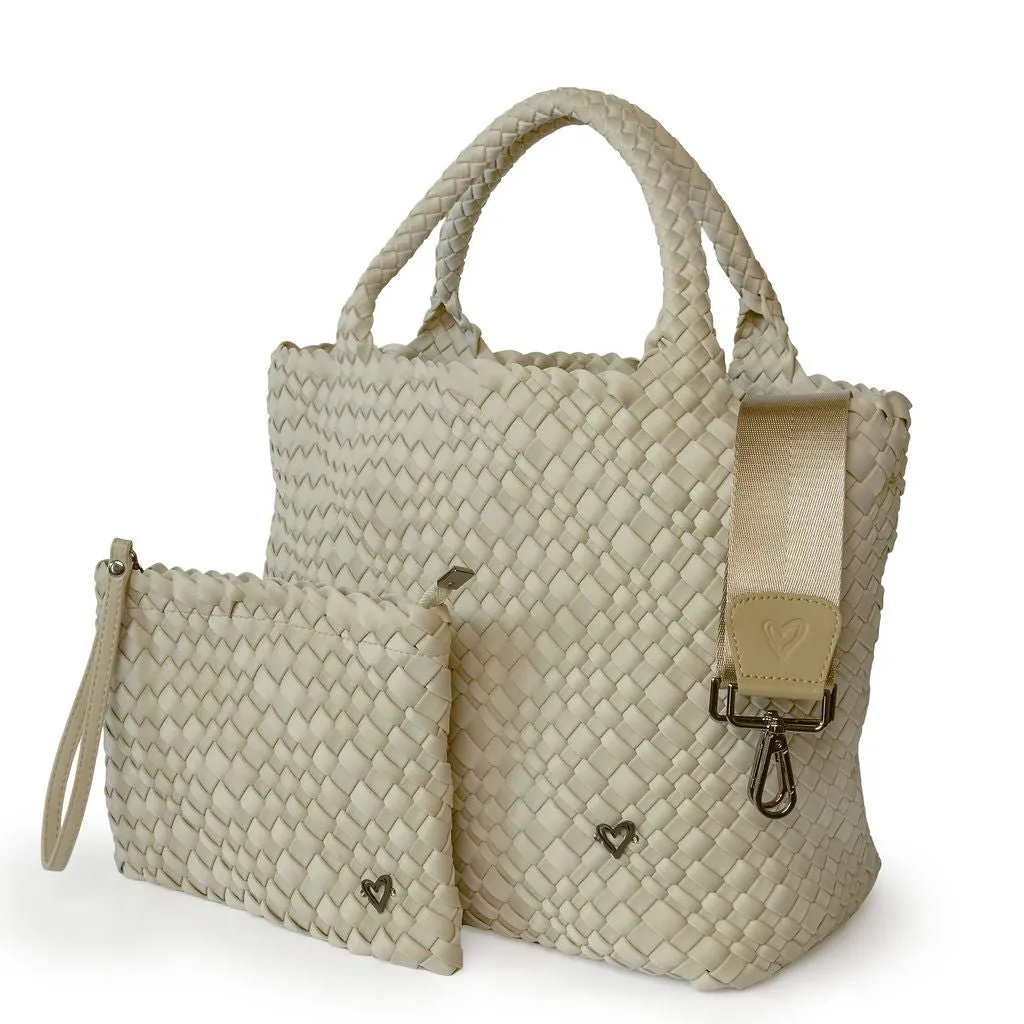 London Large Woven Tote - Khaki