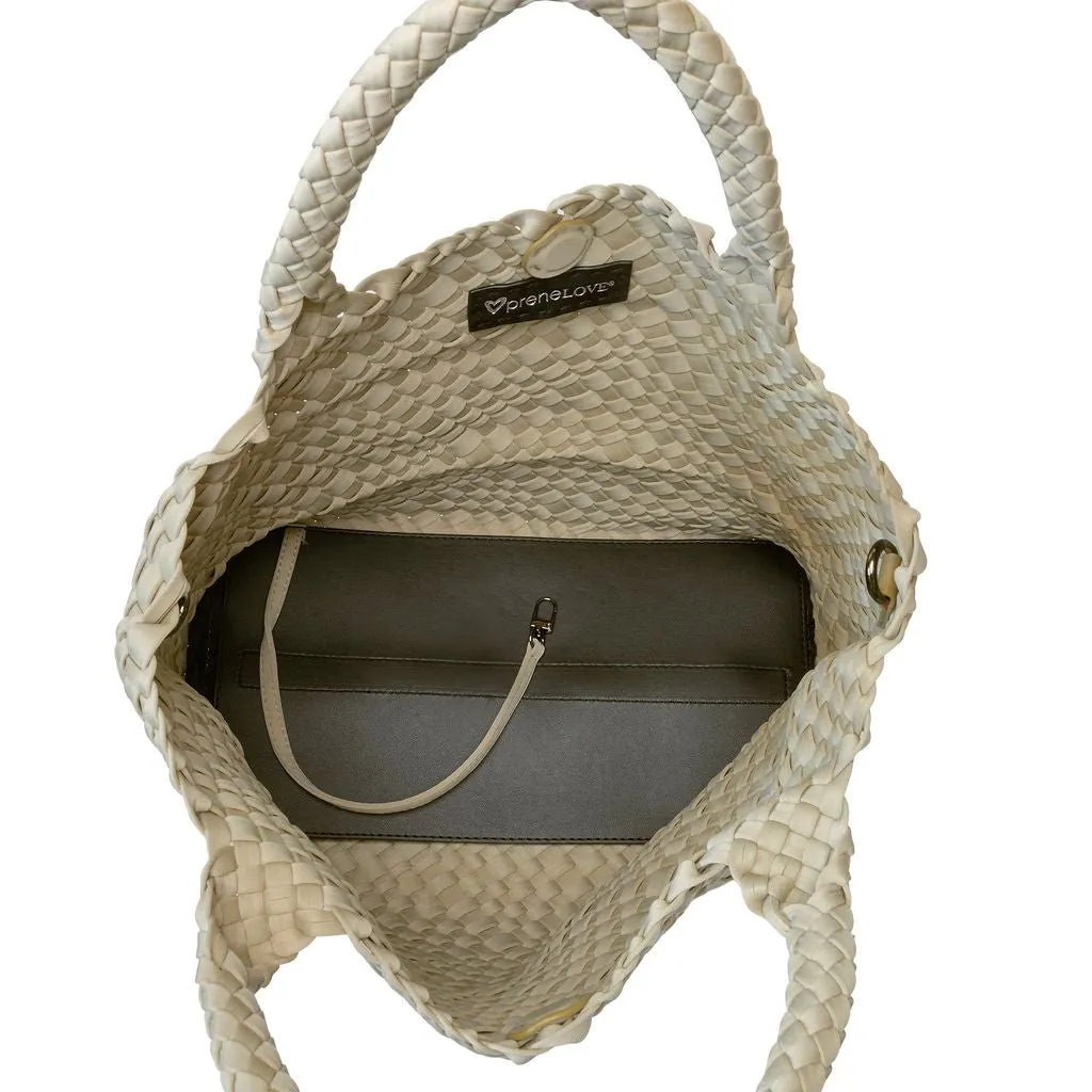 London Large Woven Tote - Khaki