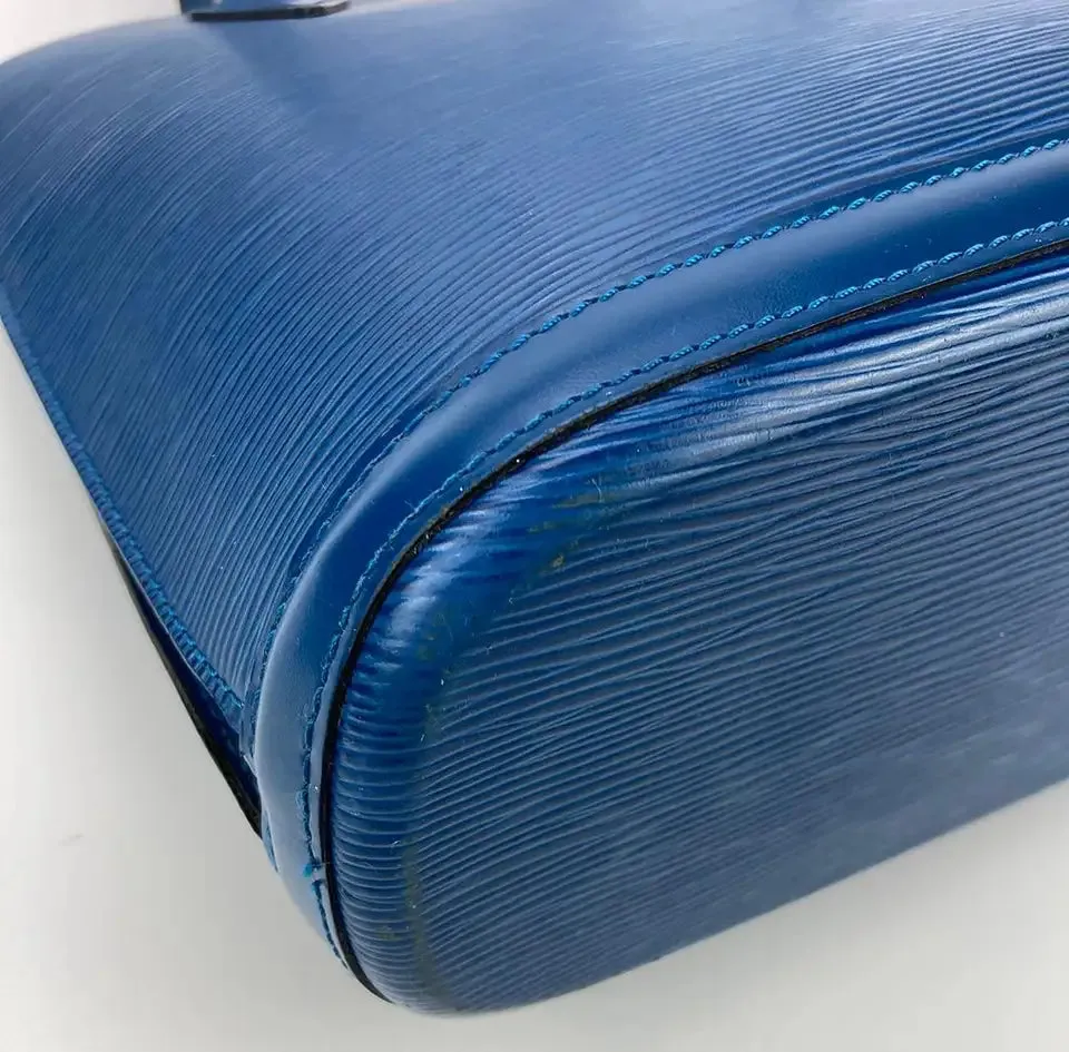 Louis Vuitton Blue Epi Lussac Tote Pochette Wallet and Jewelry Pouch