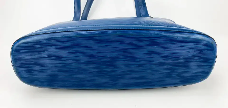 Louis Vuitton Blue Epi Lussac Tote Pochette Wallet and Jewelry Pouch