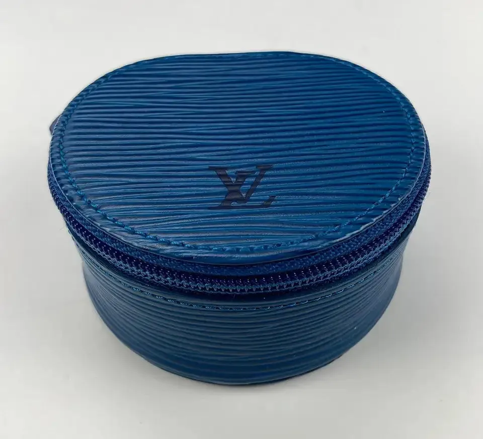 Louis Vuitton Blue Epi Lussac Tote Pochette Wallet and Jewelry Pouch