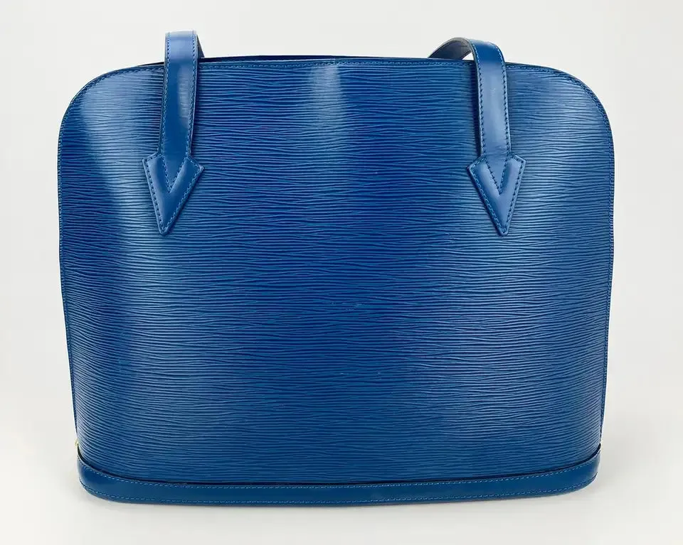 Louis Vuitton Blue Epi Lussac Tote Pochette Wallet and Jewelry Pouch