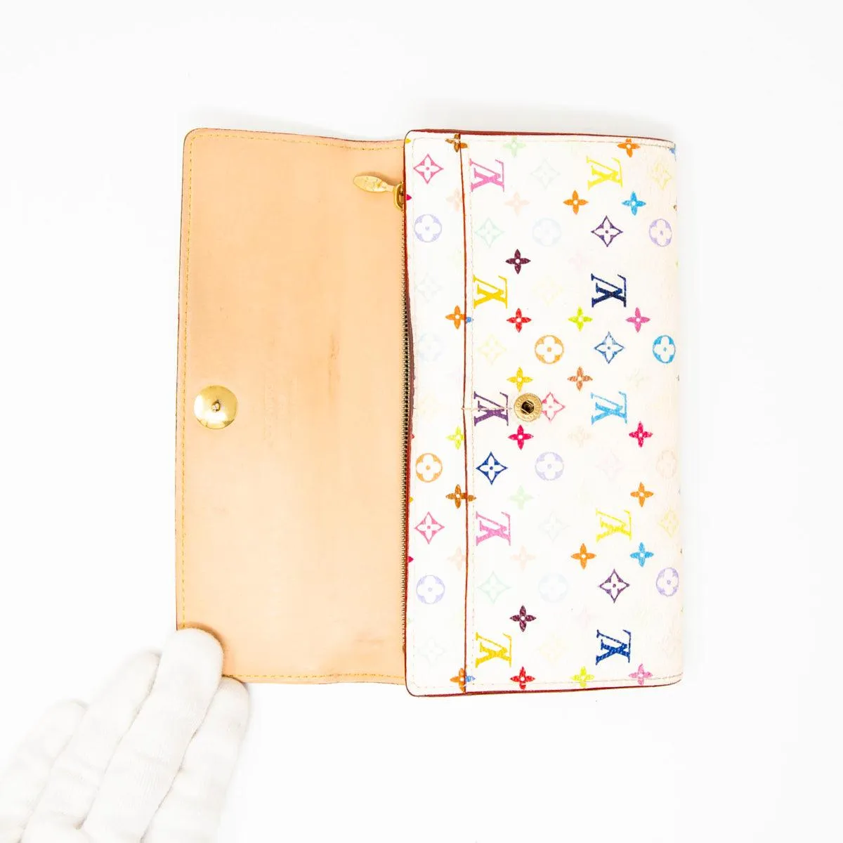 Louis Vuitton White Multicolour Wallet