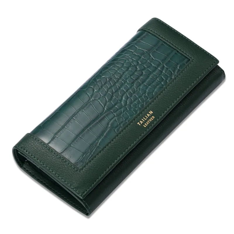 Luxury Women&#39;s Wallets Brand Designer Long Wallet Female Leather Purse ID Card Holder Women Purses Ladies Clutch Phone Carteiras