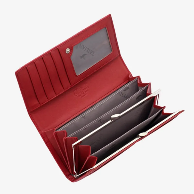 Luxury Women&#39;s Wallets Brand Designer Long Wallet Female Leather Purse ID Card Holder Women Purses Ladies Clutch Phone Carteiras