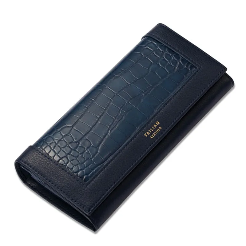Luxury Women&#39;s Wallets Brand Designer Long Wallet Female Leather Purse ID Card Holder Women Purses Ladies Clutch Phone Carteiras