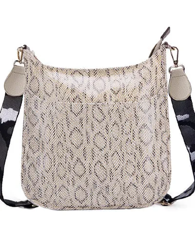 Lyndsey Crossbody Hobo Bag - Snakeskin