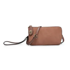 M1818SDE Kendall Suede Twist Lock Crossbody/Wristlet