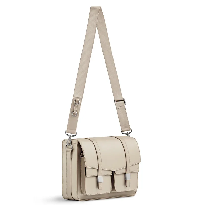 Mason L Messenger Bag - Cream