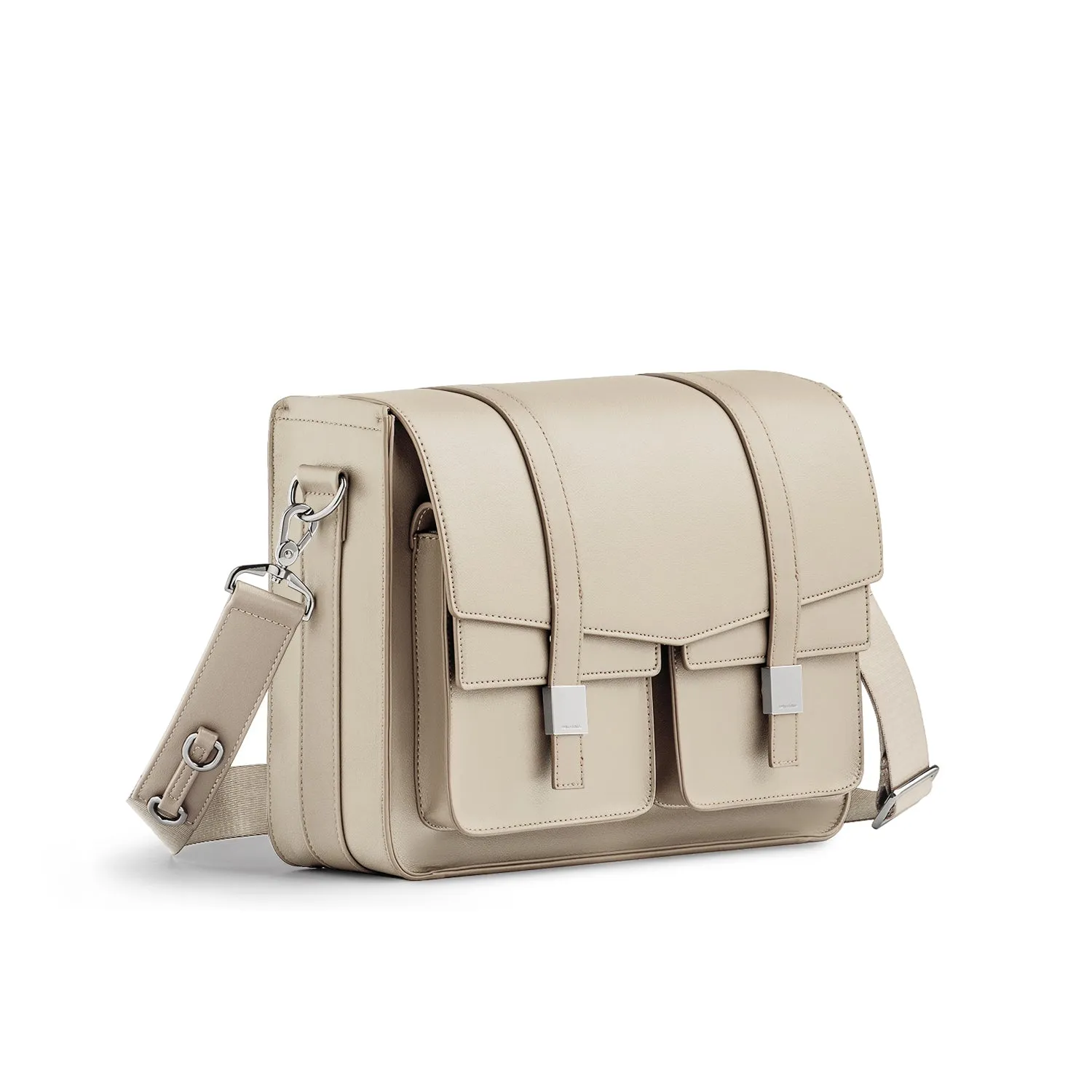 Mason L Messenger Bag - Cream