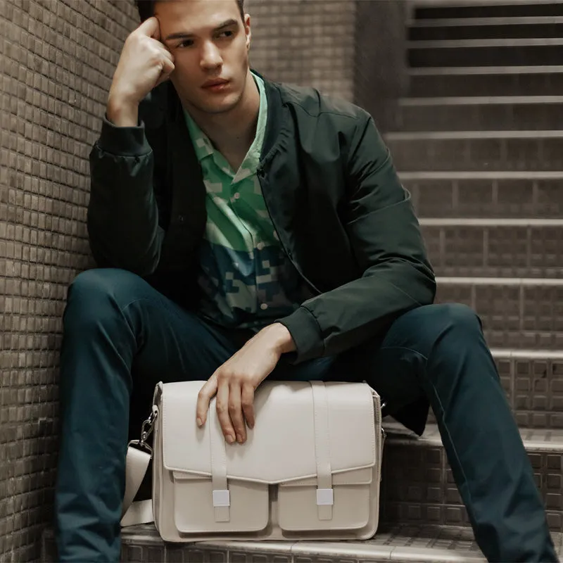 Mason L Messenger Bag - Cream