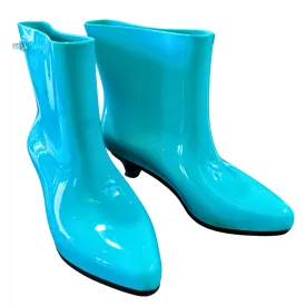 Melissa X Jeremy Scott (Moschino) Authentic Rubber Inflatable, Teal Boots