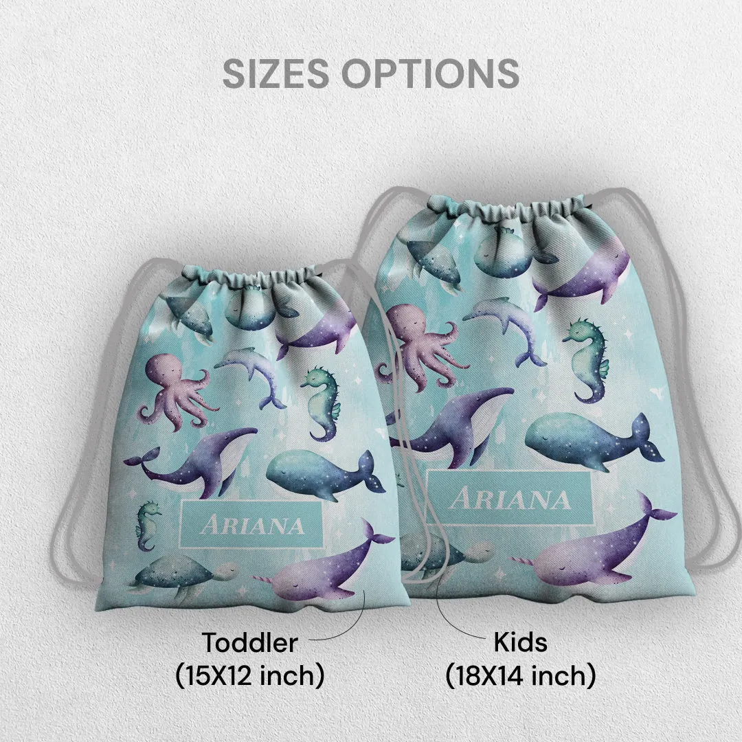 Midnight Ocean Drawstring Bag (kids)