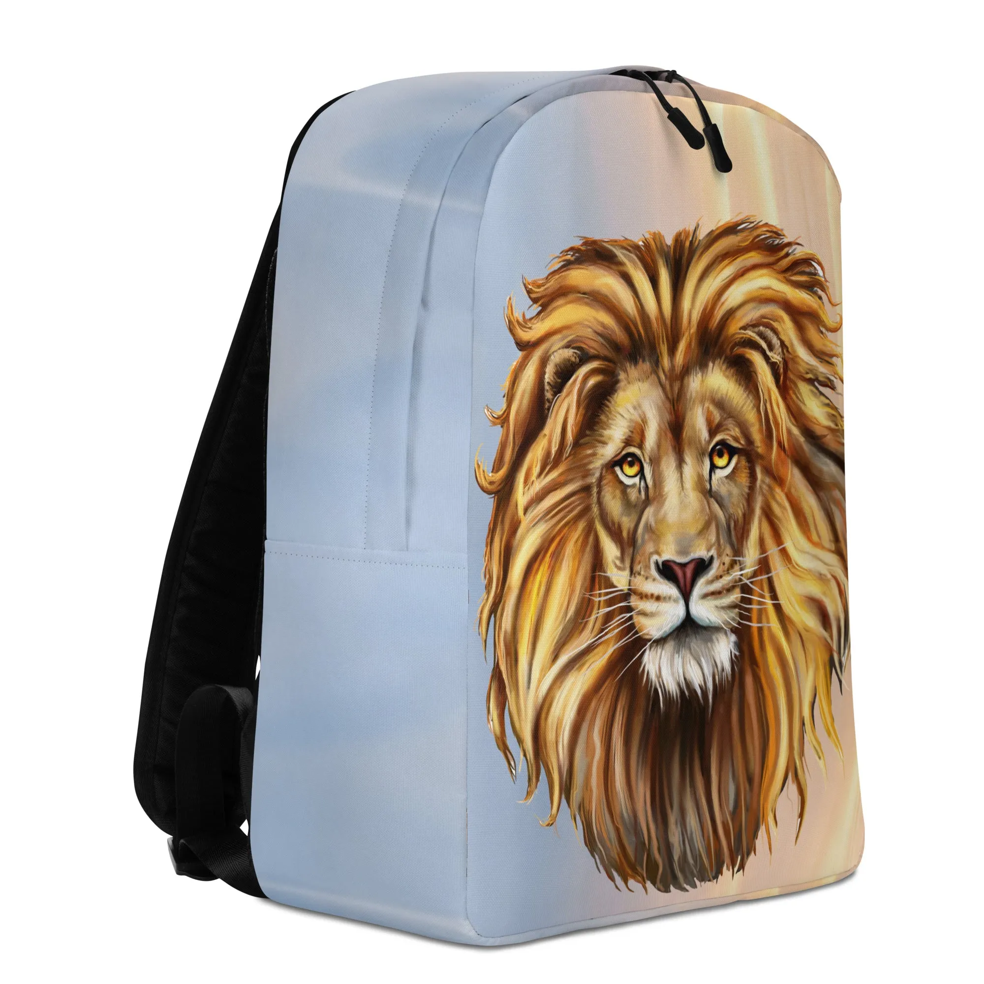 Minimalist Backpack Cool Lion Colorful King of the Jungle