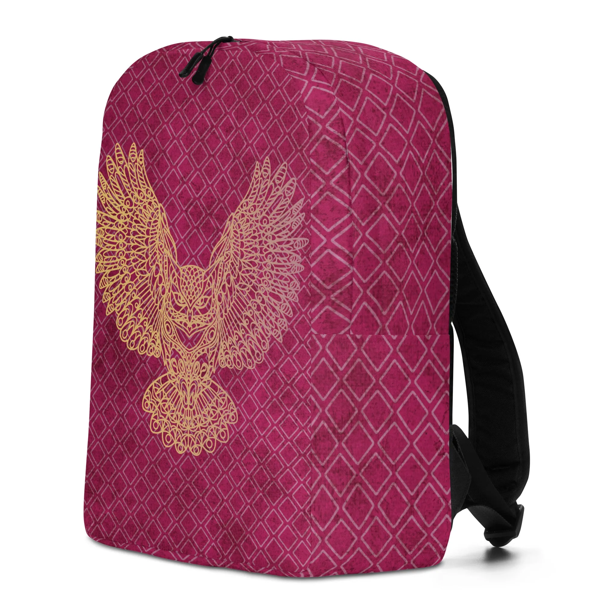 Minimalist Backpack Golden Owl