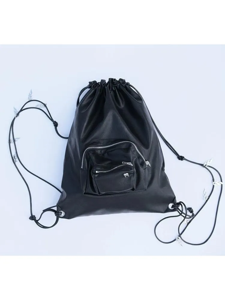 Multi Pockets Drawstring Shoulder Bag【s0000005208】