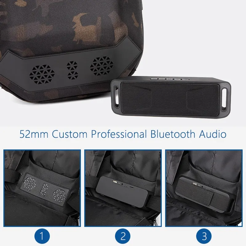 Multifunction backpack for male travel USB Bluetooth backpack