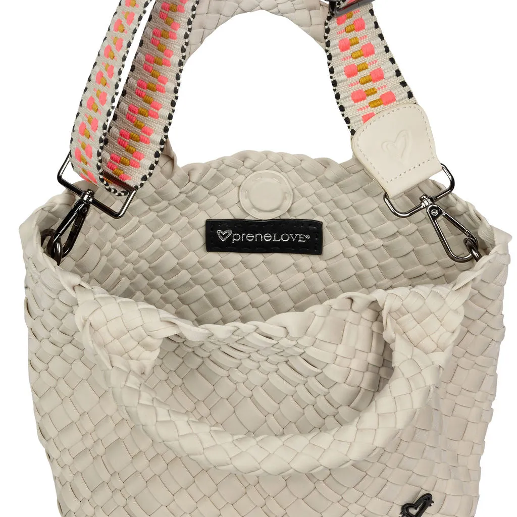 NEW: Brandon Small Woven Tote - Bone