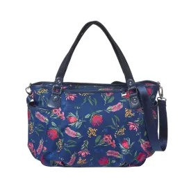 OiOi Nappy Bag Tote - Navy Botanical