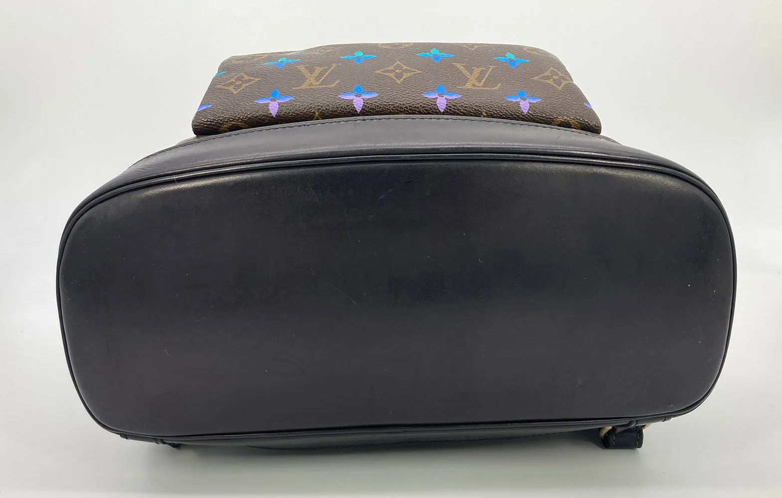 OOAK Louis Vuitton Hand Painted Leather Wrapped Montsouris GM Backpack