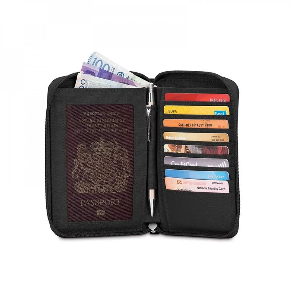 Pacsafe RFIDsafe LX150 Blocking Zippered Passport Wallet