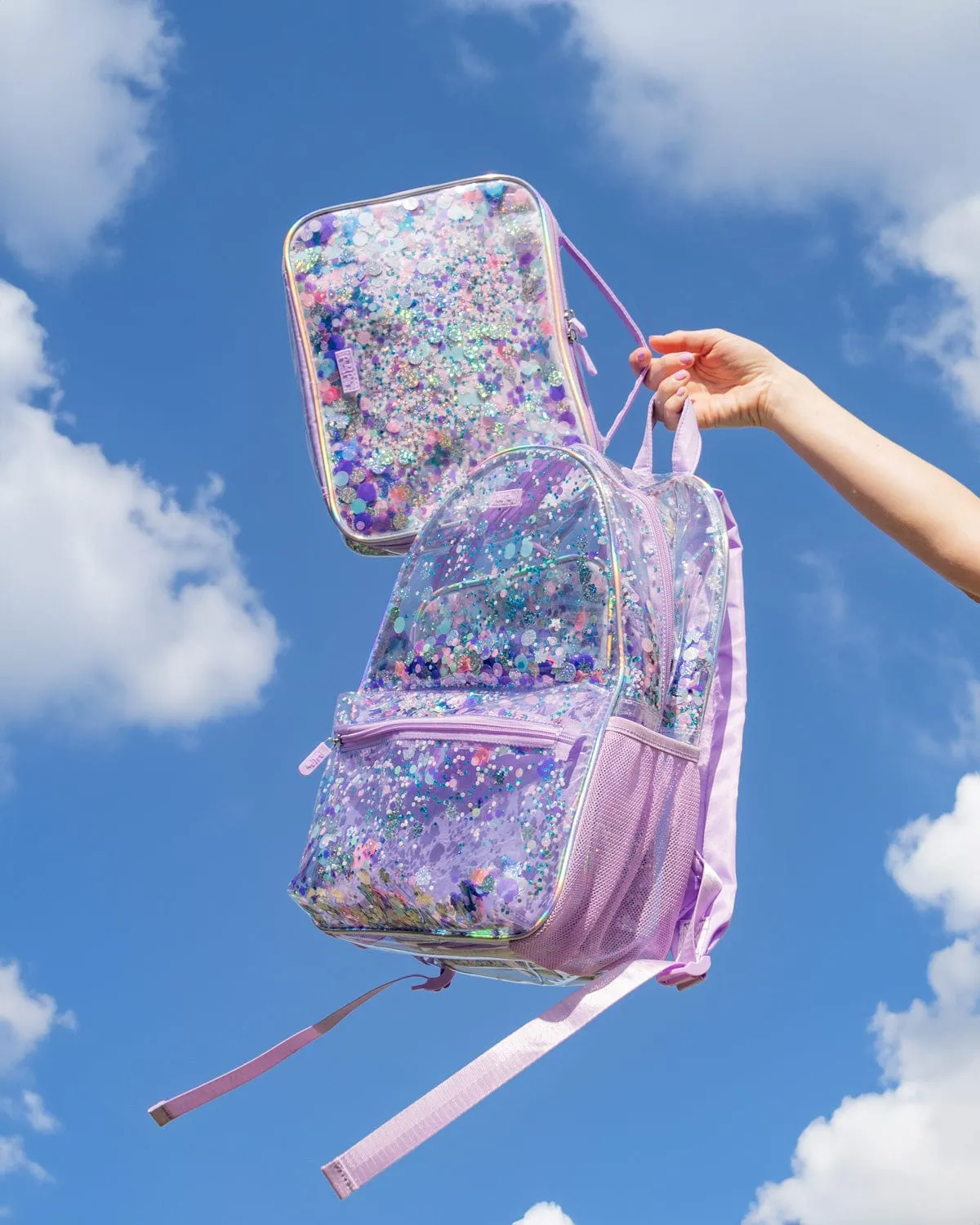 Party Like a Unicorn Confetti Backpack & Lunch Box Bundle