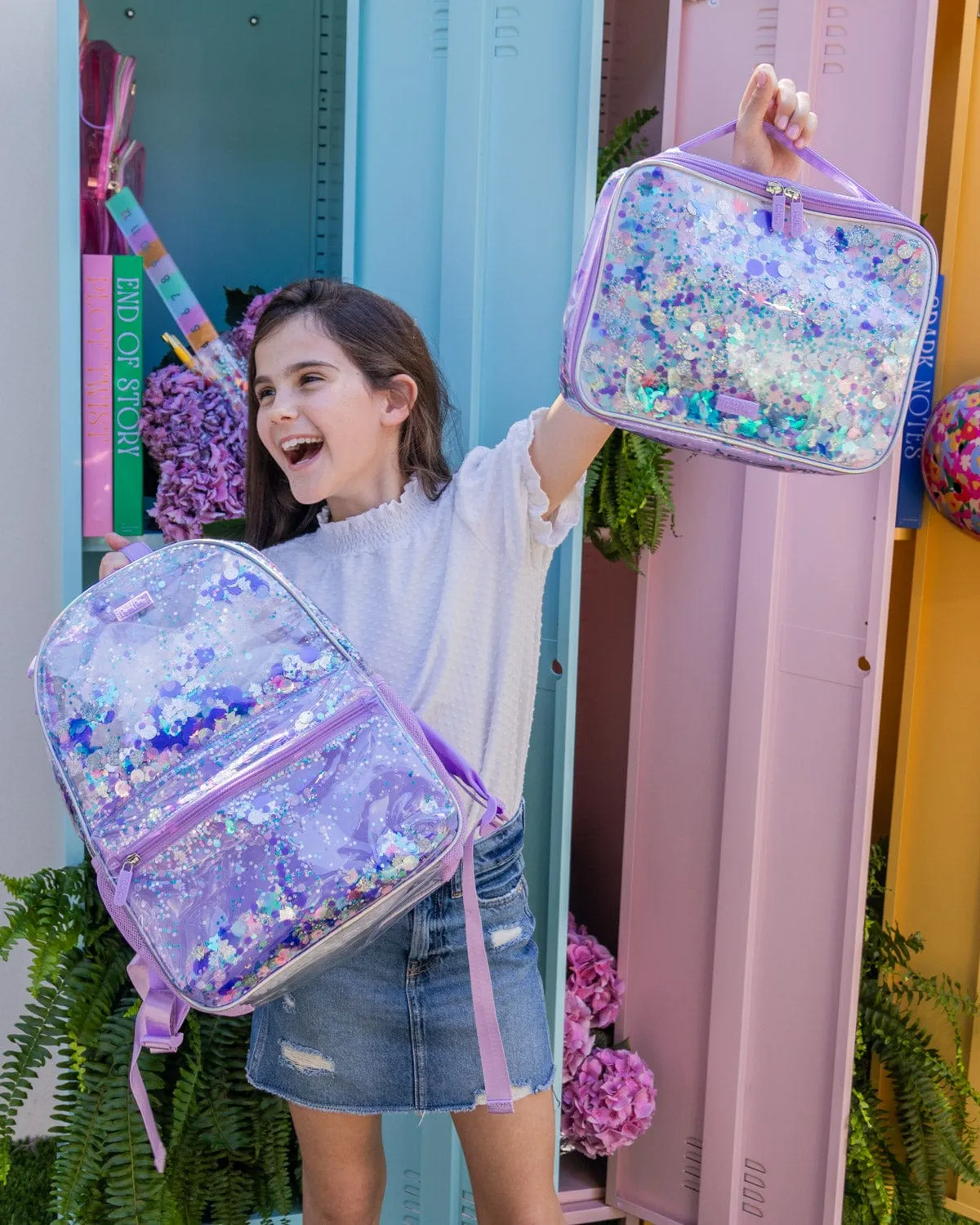Party Like a Unicorn Confetti Backpack & Lunch Box Bundle