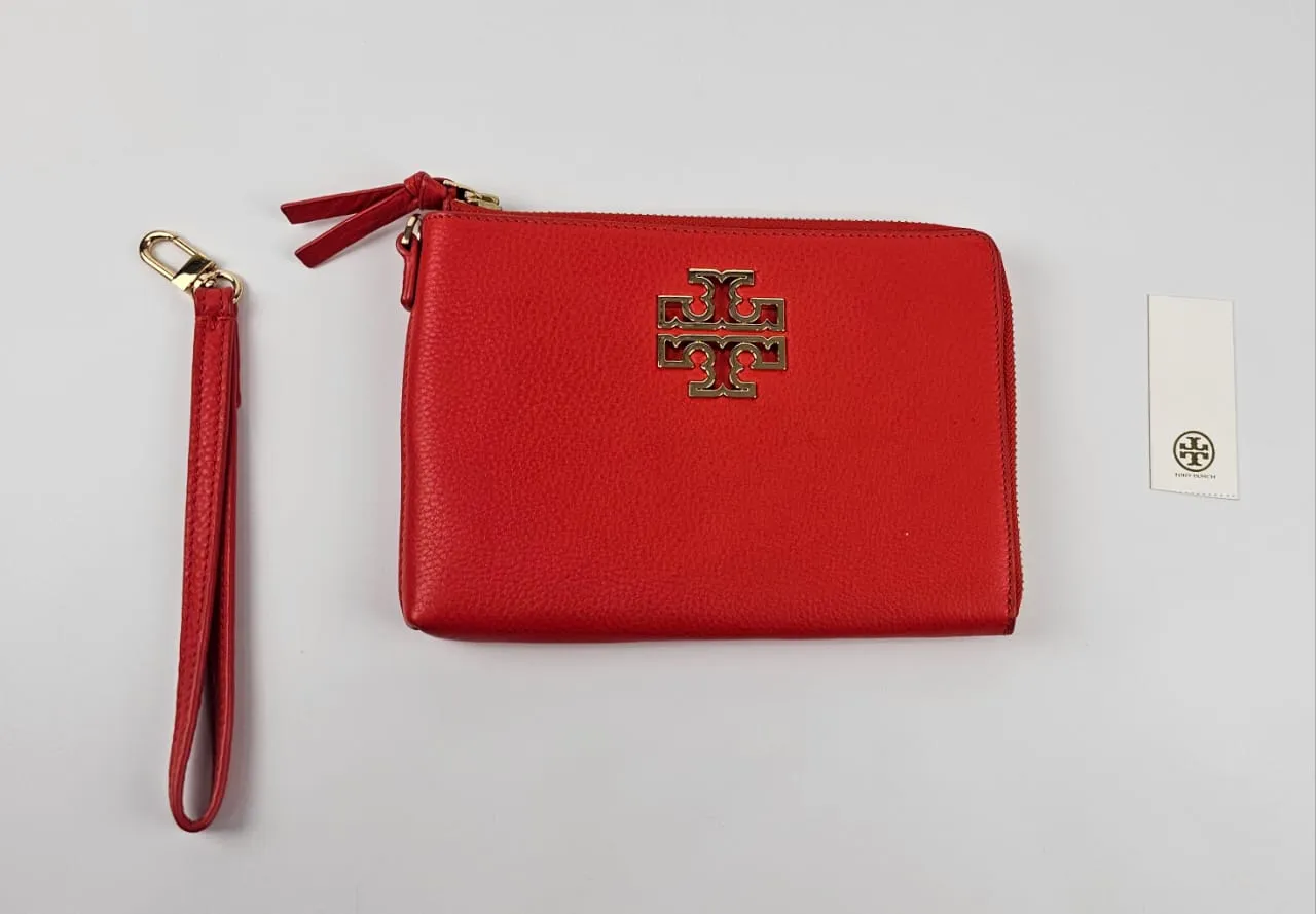 Poppy Red Britten Large Zip Pouch
