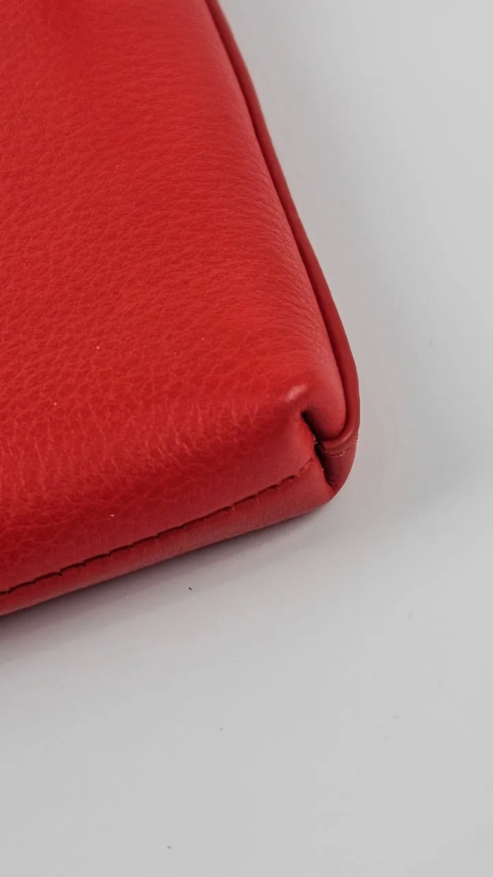 Poppy Red Britten Large Zip Pouch
