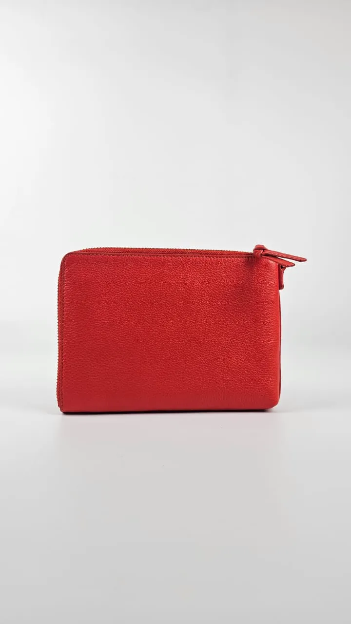 Poppy Red Britten Large Zip Pouch