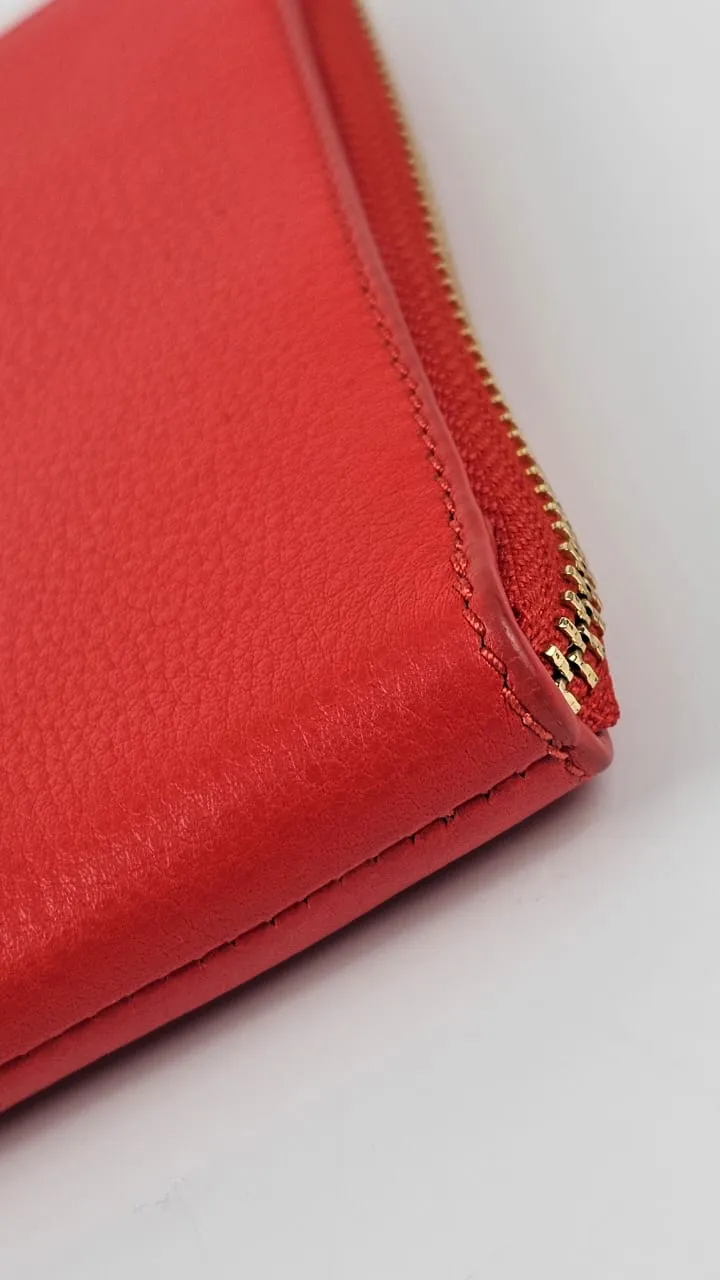 Poppy Red Britten Large Zip Pouch