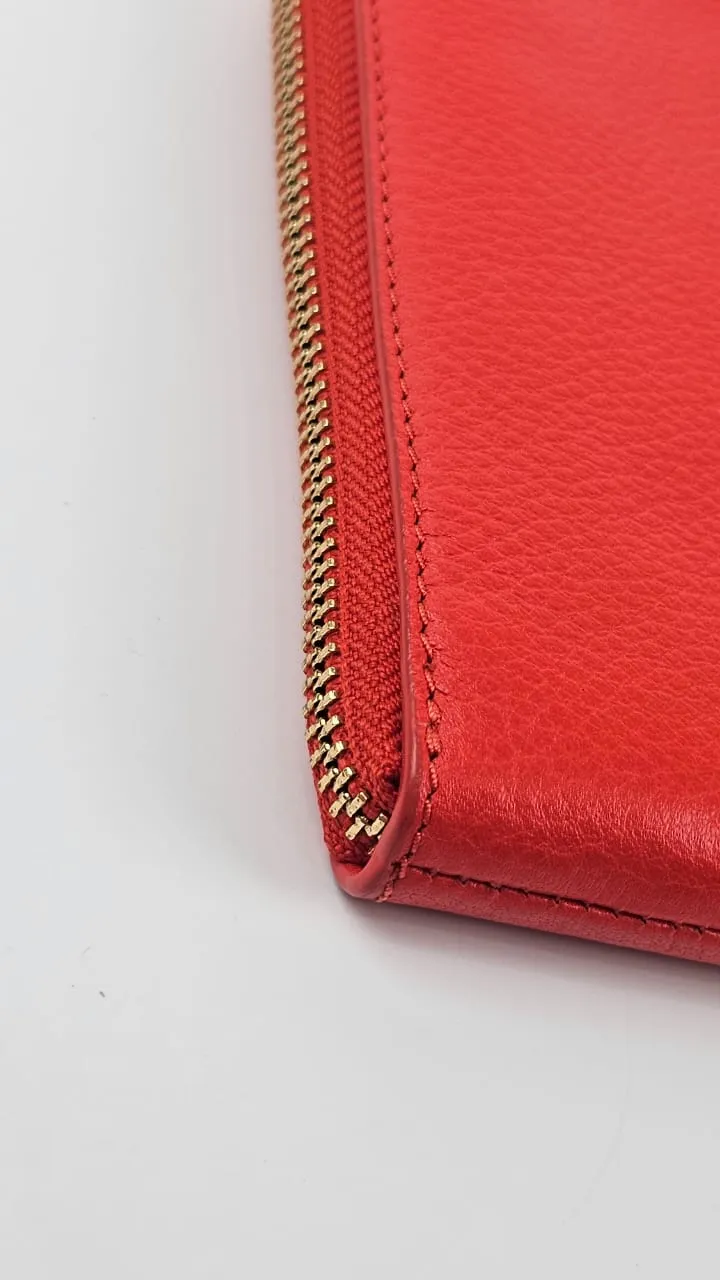 Poppy Red Britten Large Zip Pouch