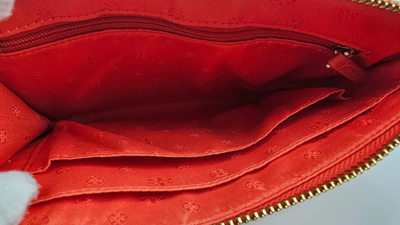 Poppy Red Britten Large Zip Pouch