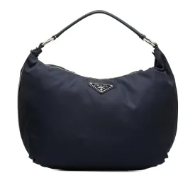 Prada Hobo Bag Blue Tessuto