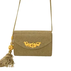 RAFAEL SANCHEZ Asian-Inspired Fish-Embellished Crossbody - Beige