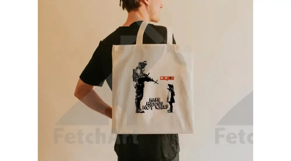 Resilient Child Graffiti Tote: Symbol of Hope - Eco-Friendly Premium Art