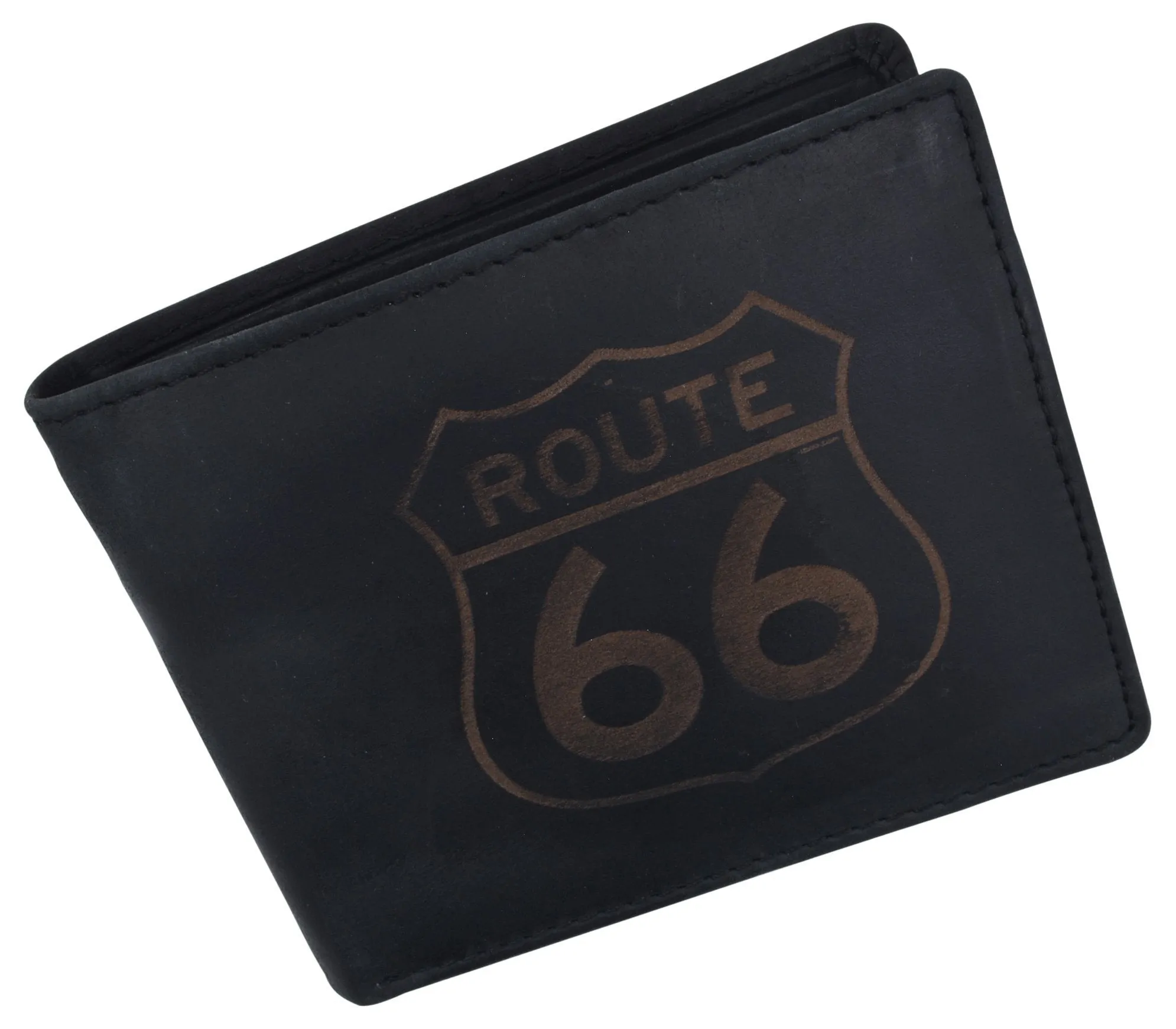 RFID Rustic Men Wallet-Route66 Design Craft Stamp